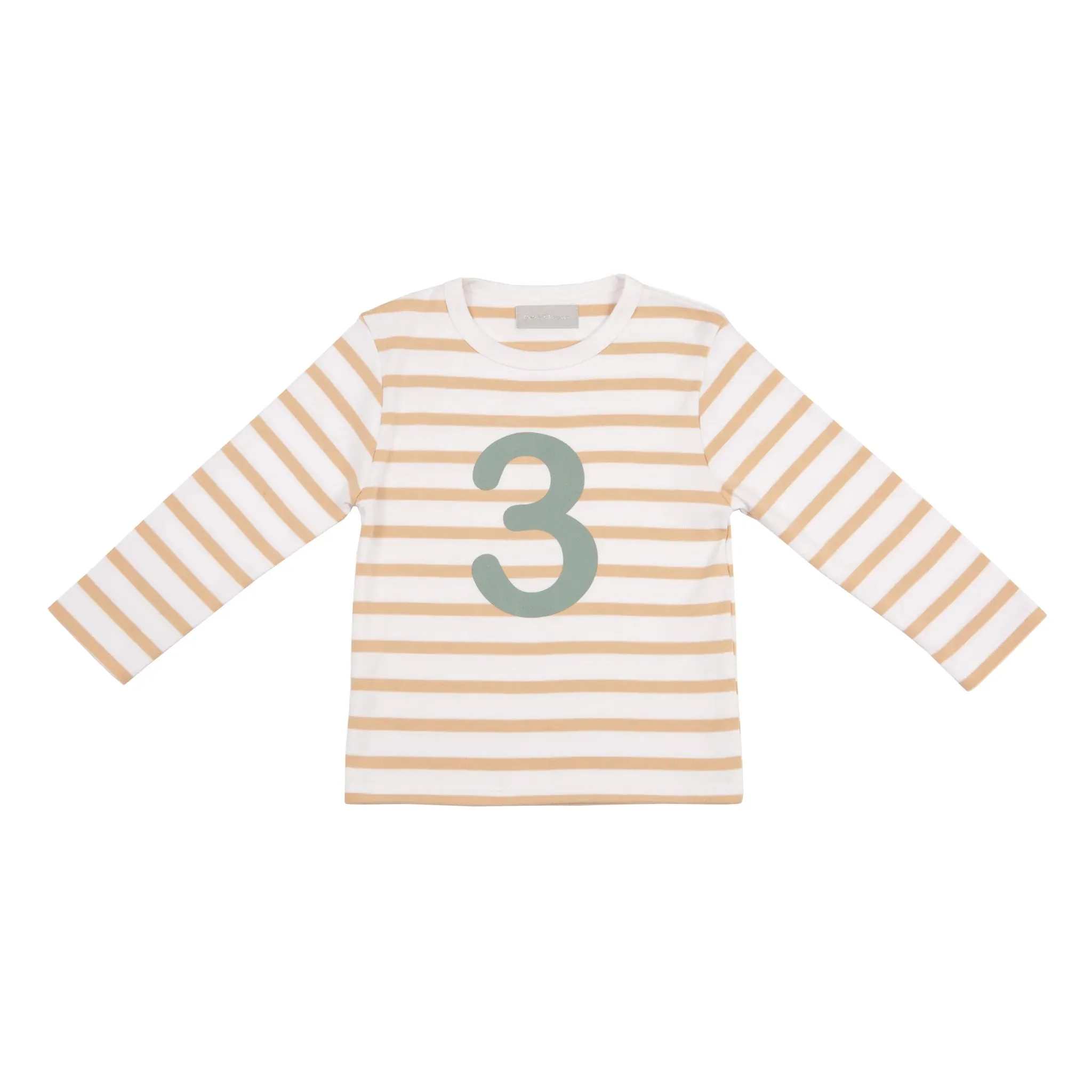 Bob   Blossom: Number Tee - Biscuit / Green