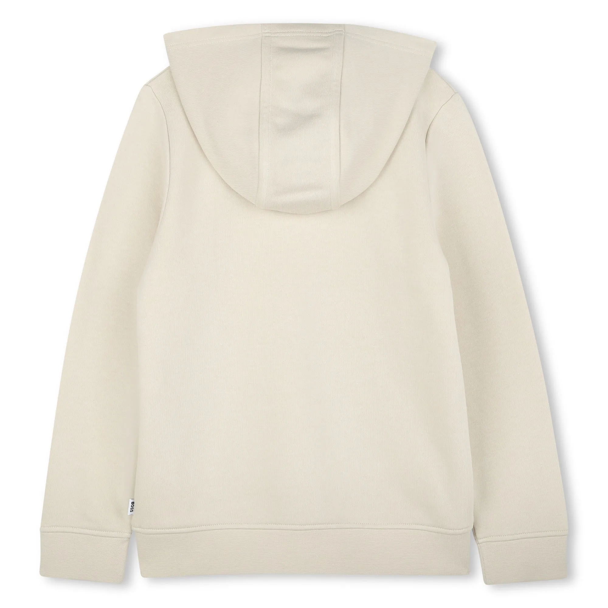 Boys Beige Zip Up Hoodie