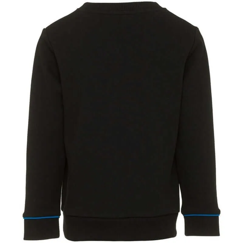 Boys Black Cotton Logo Sweatshirt