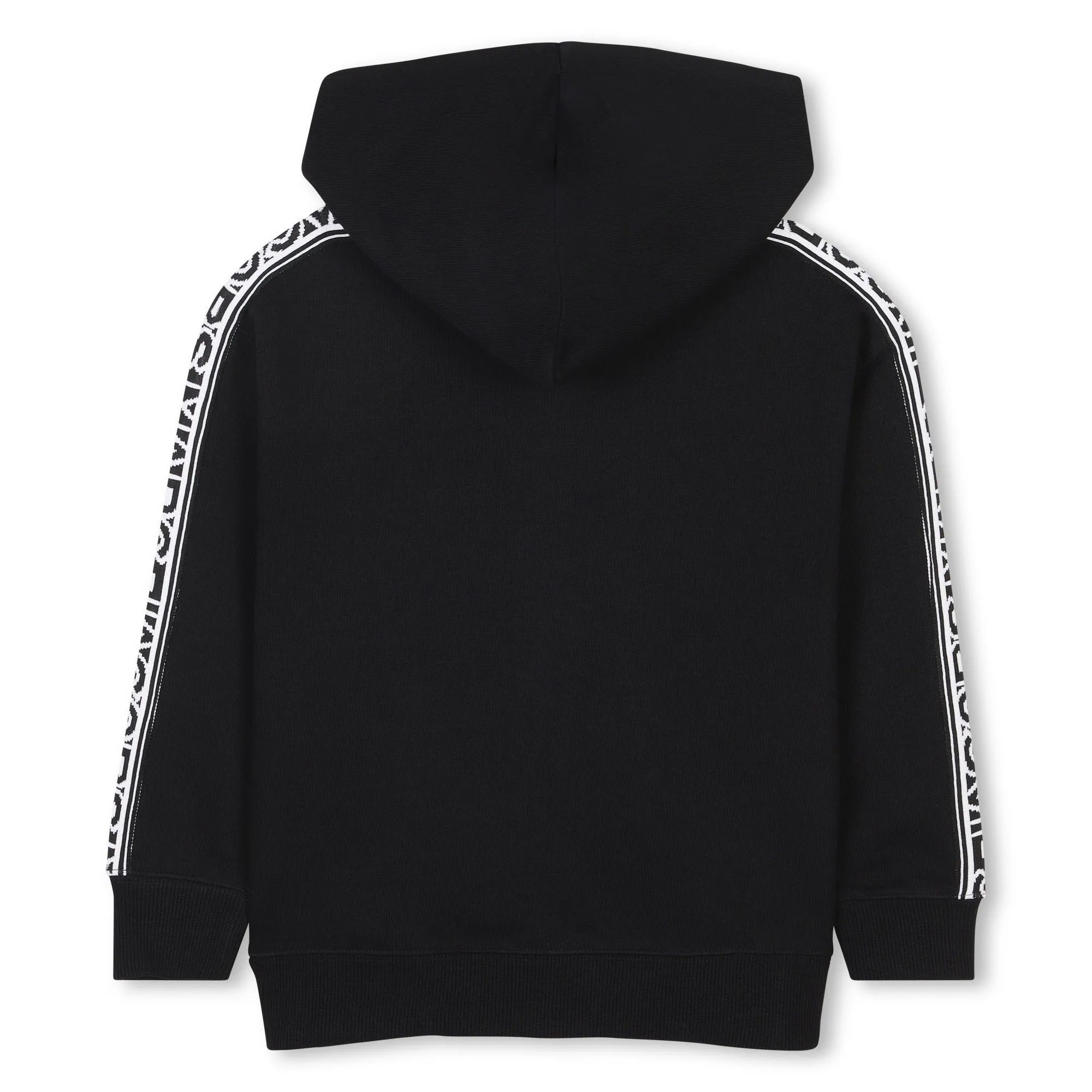 Boys Black Hooded Cardigan
