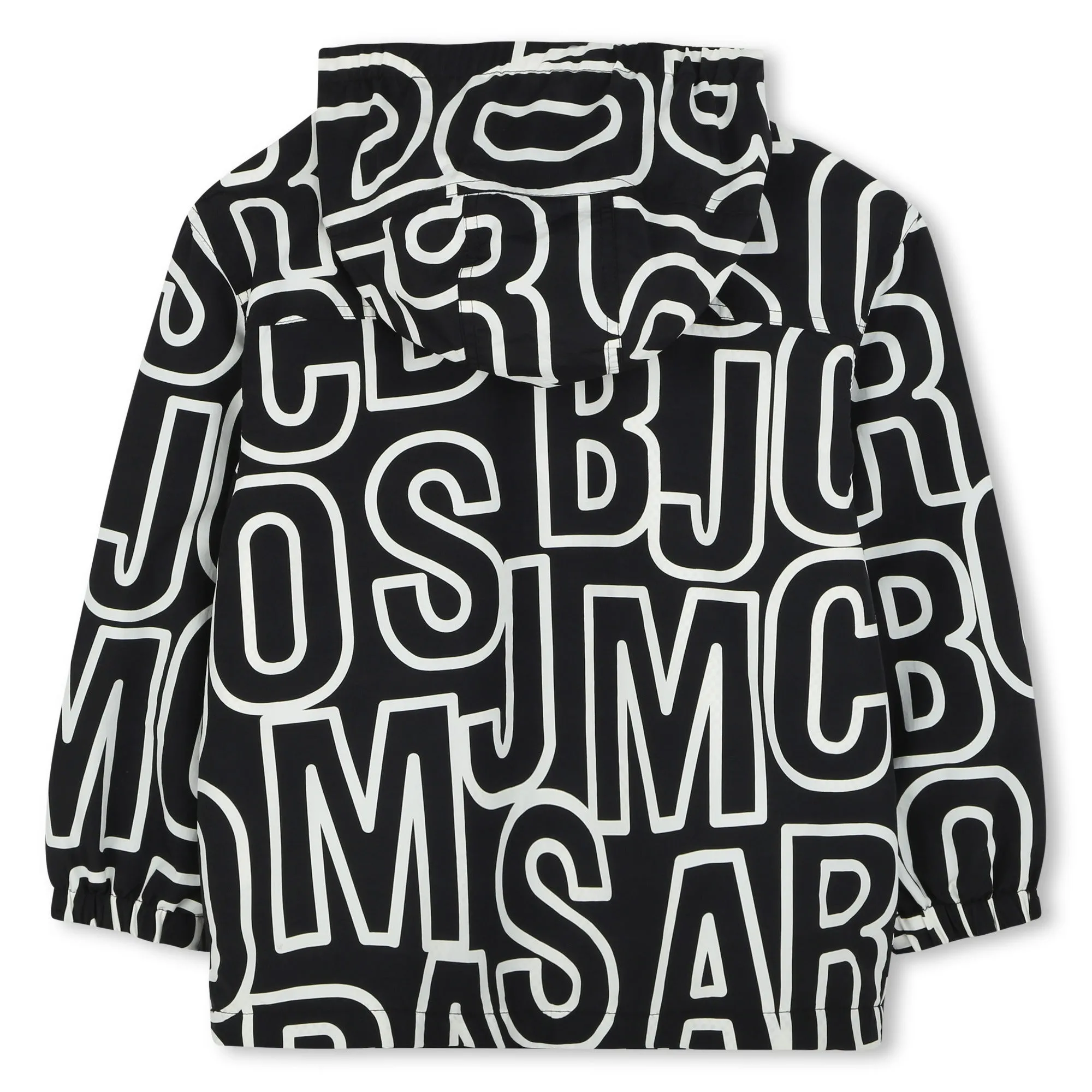 Boys Black Hooded Logo Windbreaker
