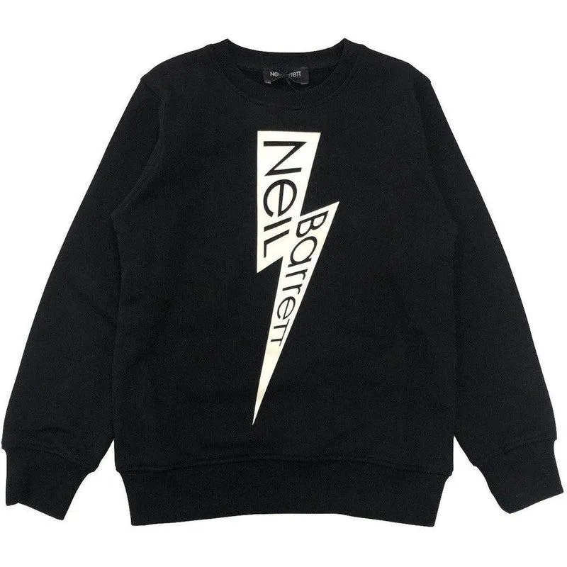 Boys Black Thunder Logo Sweatshirt