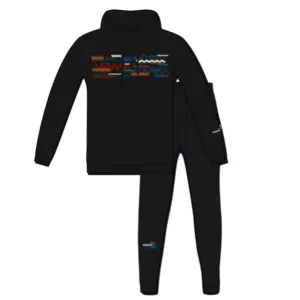 Boys Black Zig Zag Tracksuit