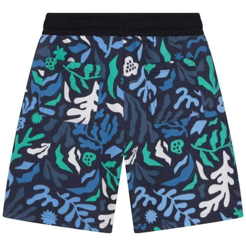 Boys Blue Algas Print Shorts