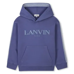 Boys Blue Logo Hooded Sweatshirt