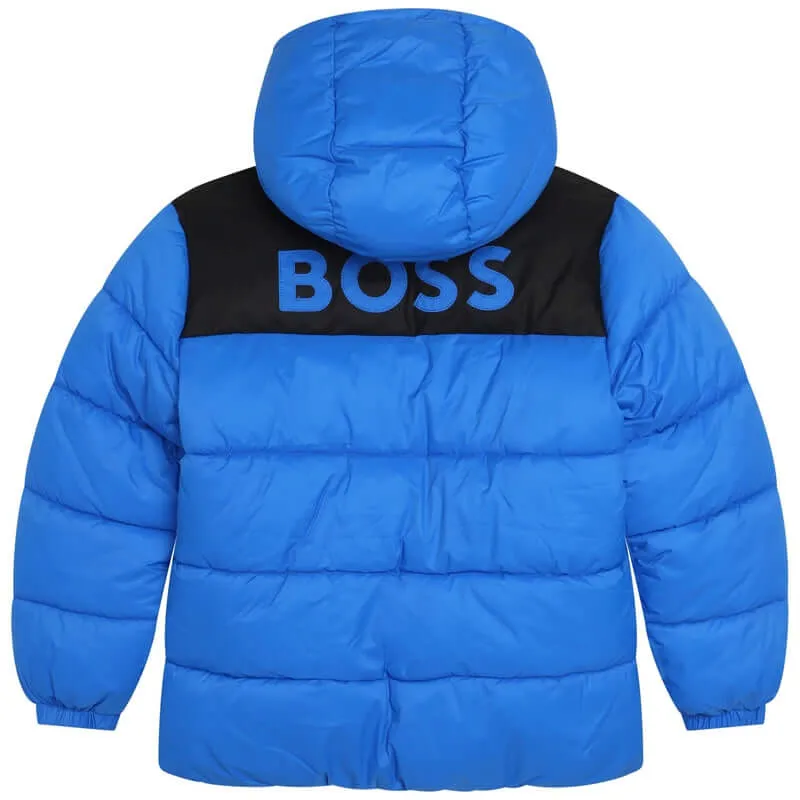Boys Blue Puffer Coat