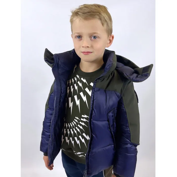 Boys Blue Puffer Coat