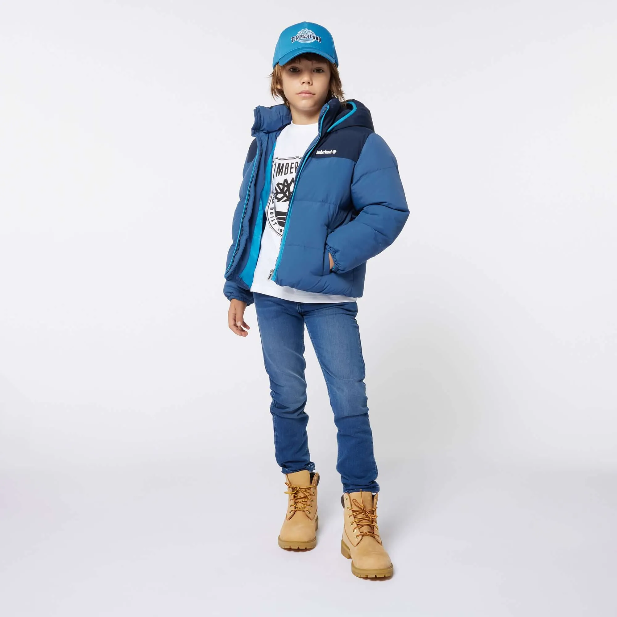 Boys Blue Puffer Coat