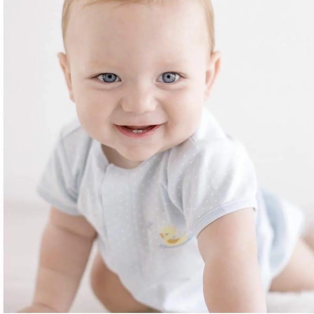 Boys Blue Vintage Ducky Bloomer Set