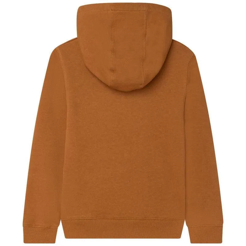 Boys Brown Logo Hoodie
