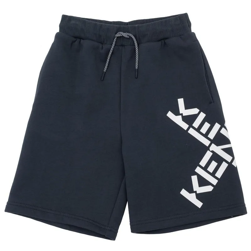 Boys Charcoal Grey Cross Bermuda Shorts