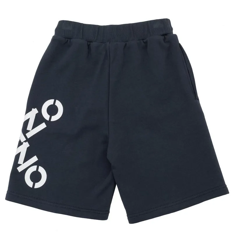Boys Charcoal Grey Cross Bermuda Shorts