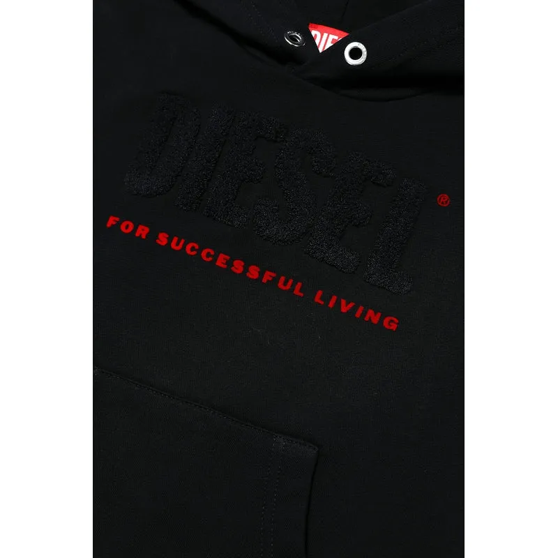 Boys Cotton Black Living Hoodie