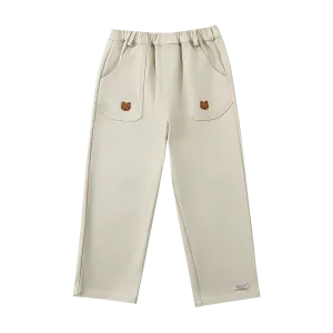 Boys Cream Bear Trousers