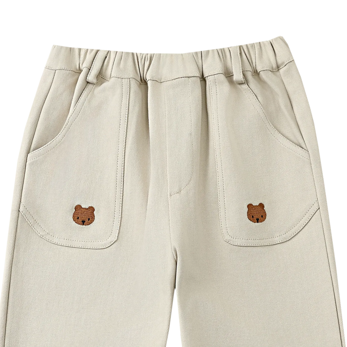Boys Cream Bear Trousers