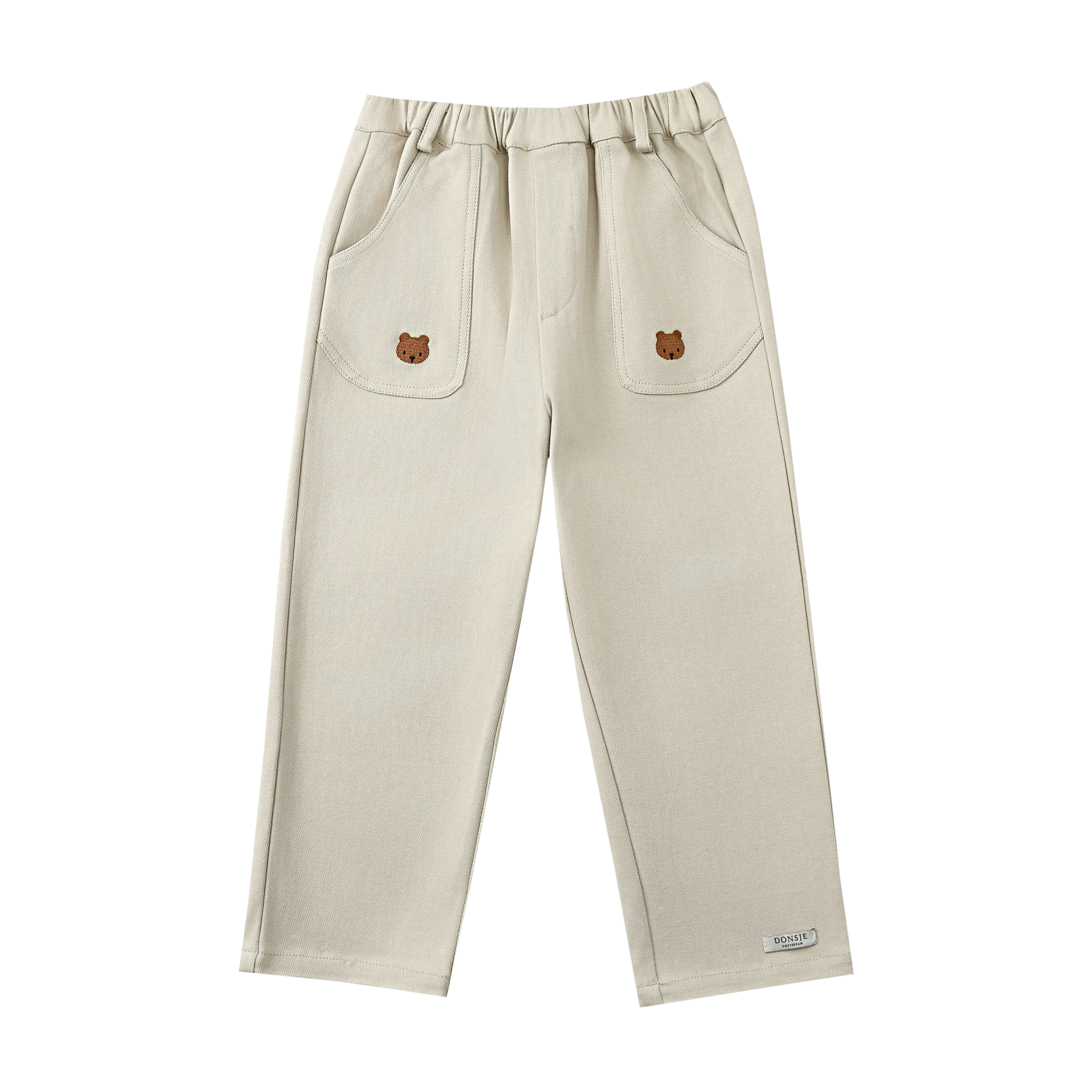 Boys Cream Bear Trousers