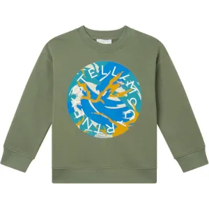 Boys Green Circle Print Sweatshirt
