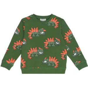 Boys Green Organic Cotton Gecko Print sweatshirt