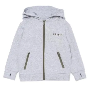 Boys Grey Zip-up Hoodie