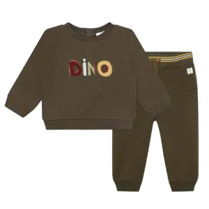 Boys Khaki Dino Tracksuit
