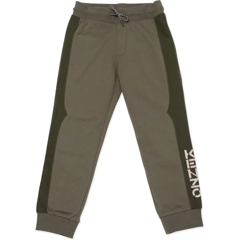 Boys Khaki Logo Joggers