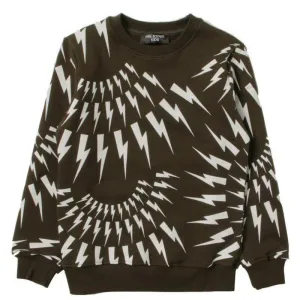 Boys Khaki Thunderbolt Sweatshirt