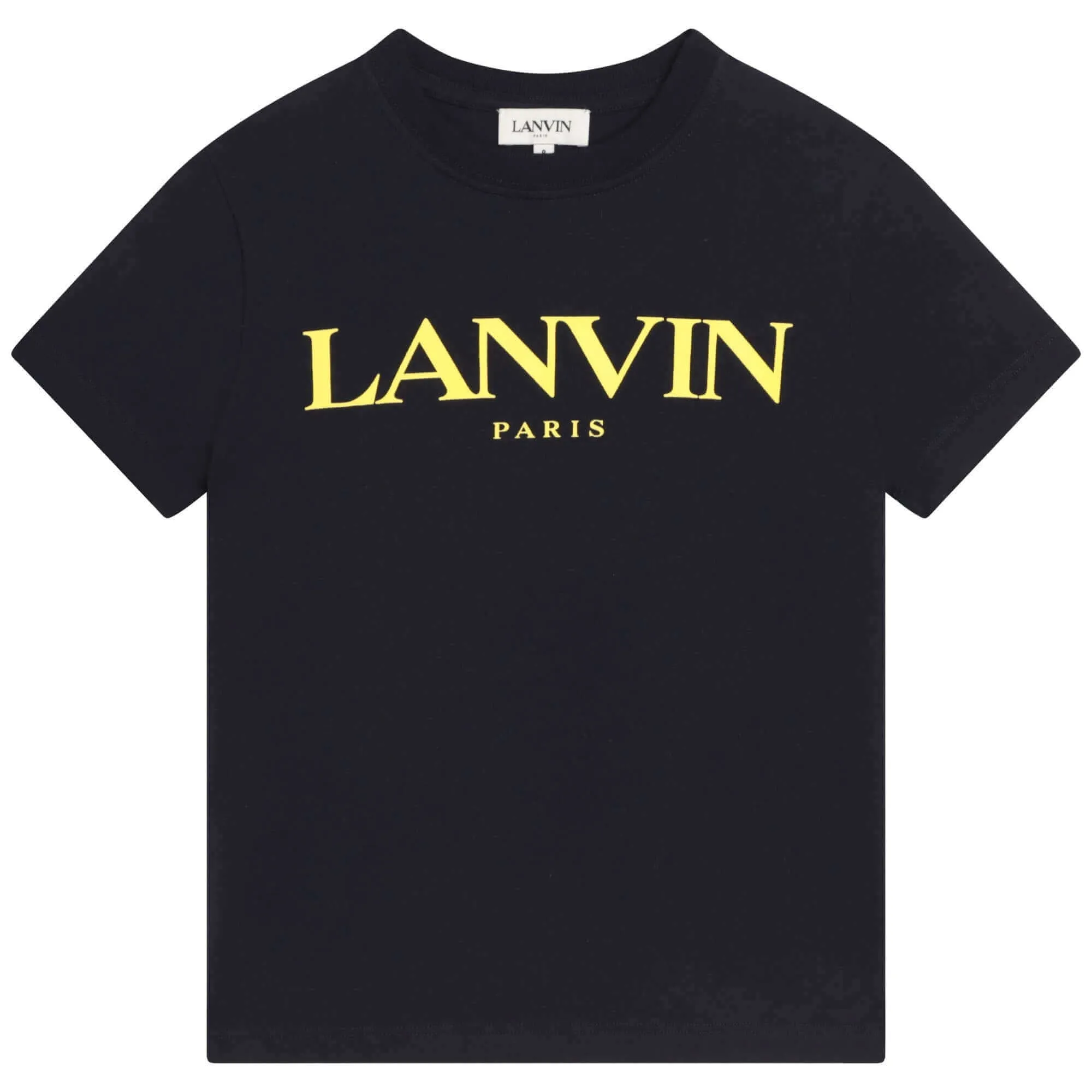 Boys Navy & Yellow Logo T-Shirt