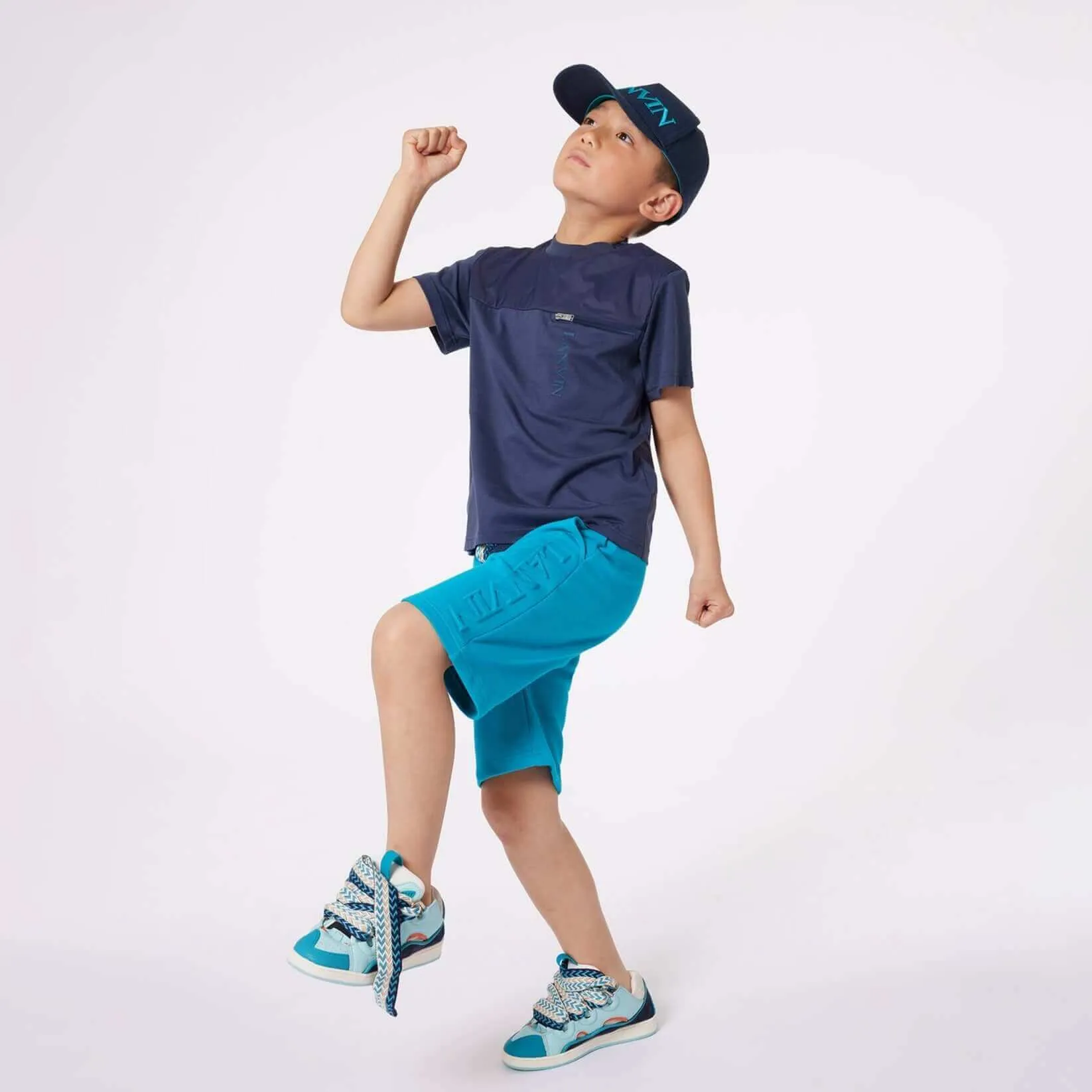 Boys Navy Cotton T-Shirt