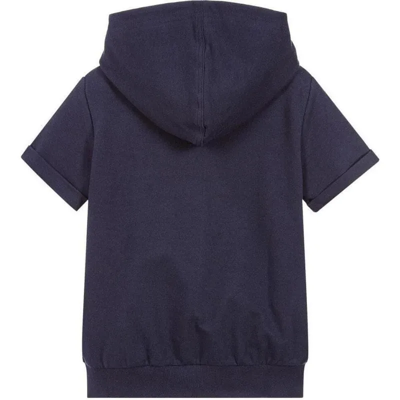 Boys Navy Fendi Fresh Sleeveless Hoodie