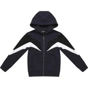 Boys Navy Lightning Bolt Hoodie
