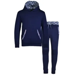 Boys Navy Space-Dye Trim Tracksuit