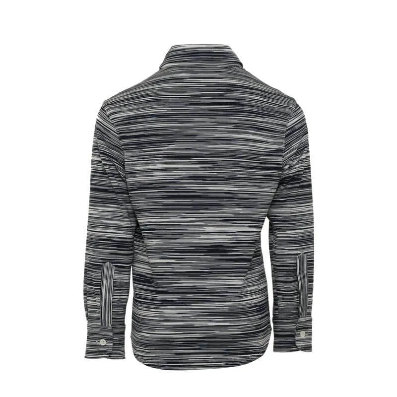 Boys Navy Stripe Polo Shirt