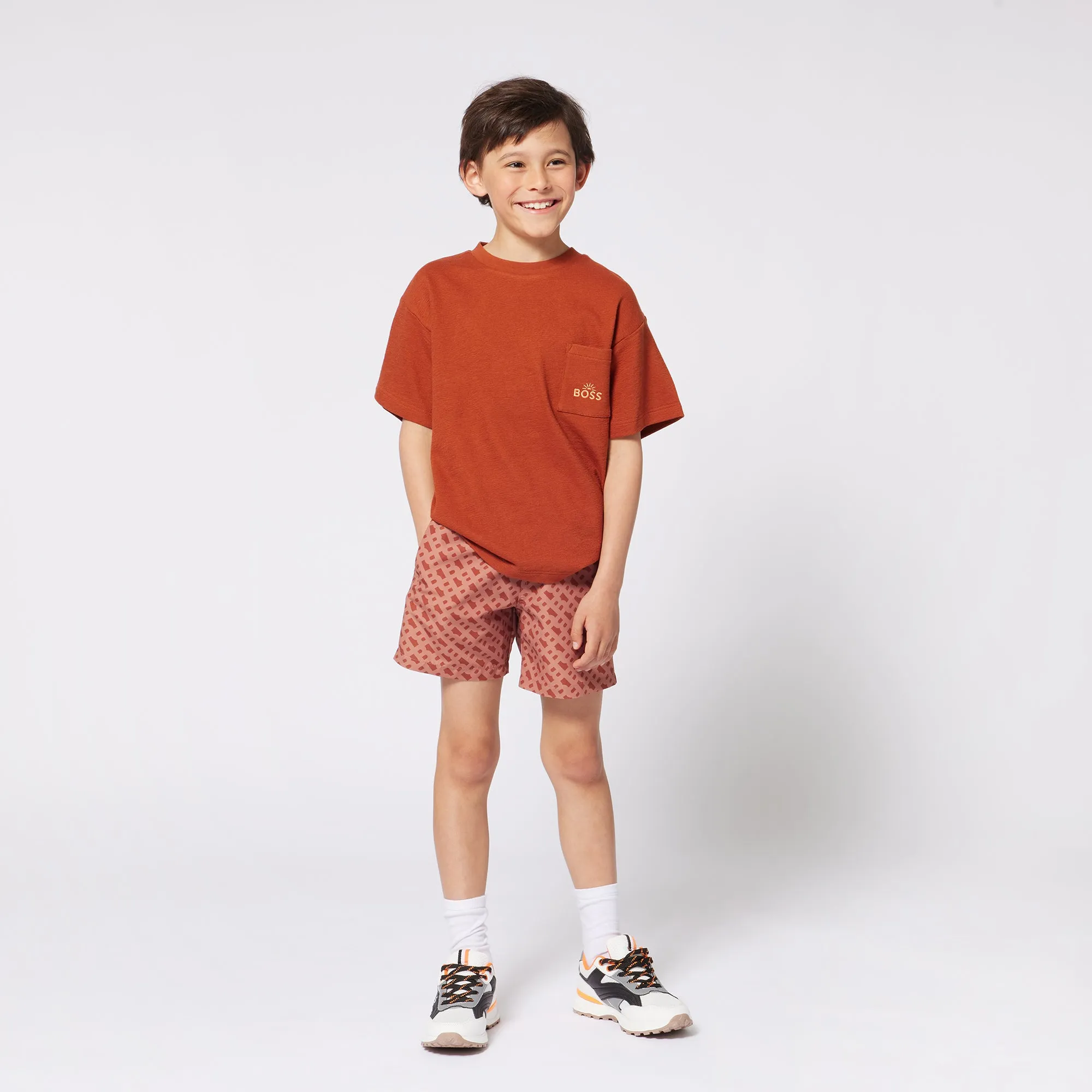 Boys Orange Swim Shorts