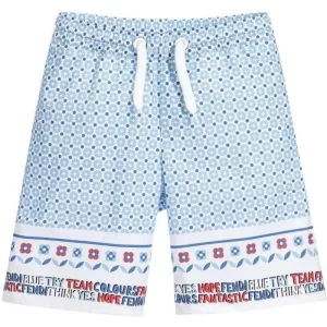 Boys Pale Blue Bandana Print Shorts