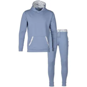 Boys Pale Blue Space-Dye Trim Cotton Tracksuit
