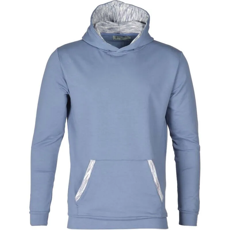 Boys Pale Blue Space-Dye Trim Cotton Tracksuit