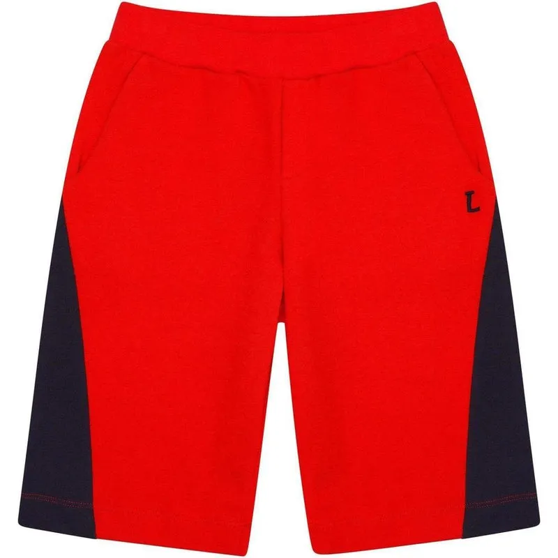 Boys Red And Navy Shorts