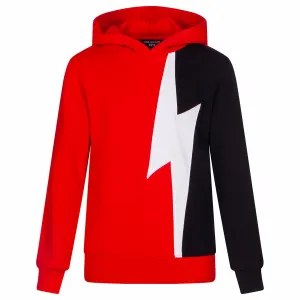 Boys Red Bolt Hoodie