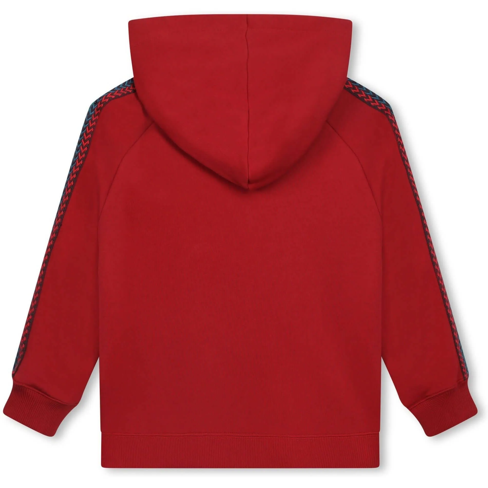 Boys Red Curb Detail Logo Hoodie