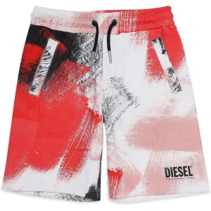 Boys Red Dye Print Shorts