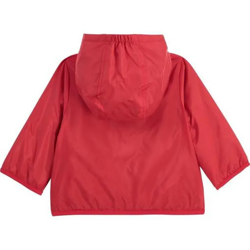 Boys Red Hooded Rain Jacket
