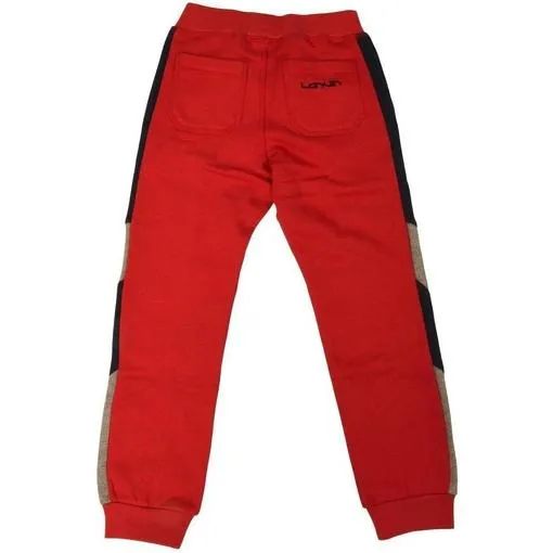 Boys Red/ Navy Joggers
