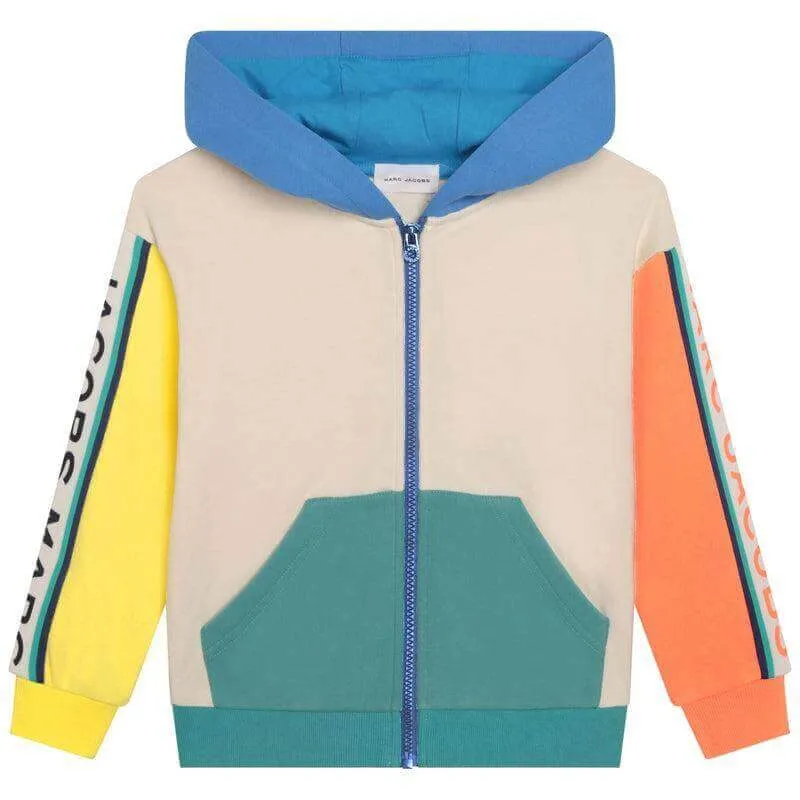 Boys Vertical Logo Multicolored Hoodie