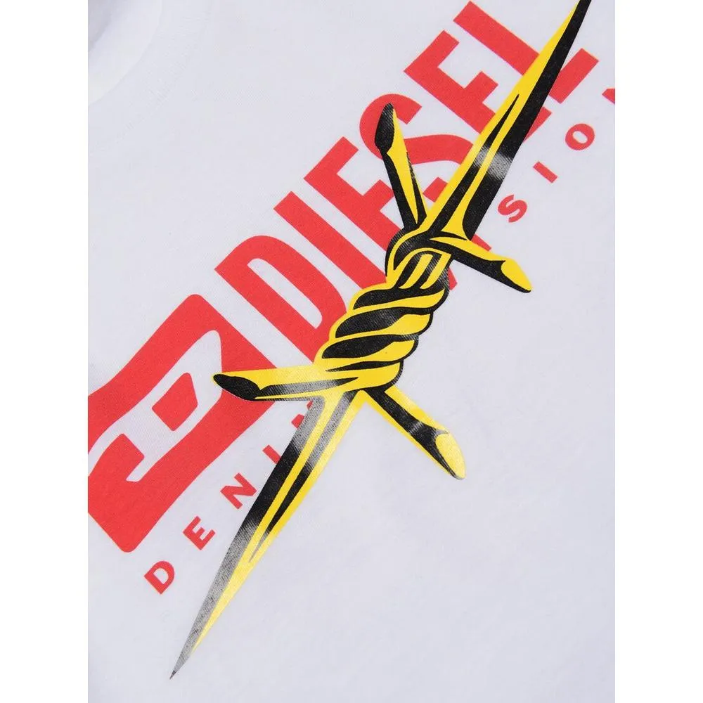 Boys White Barbed Wire T-Shirt