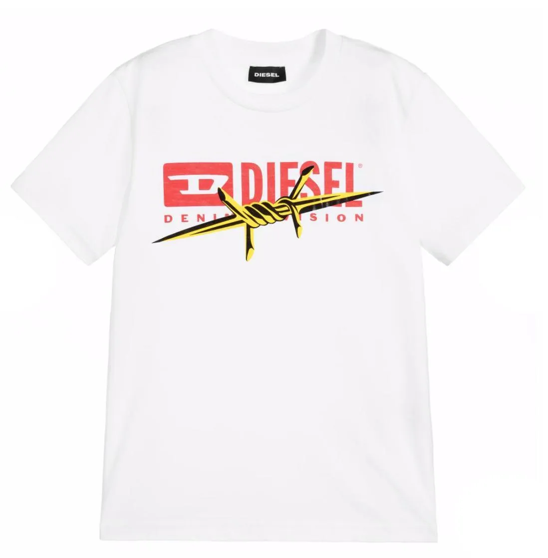 Boys White Barbed Wire T-Shirt