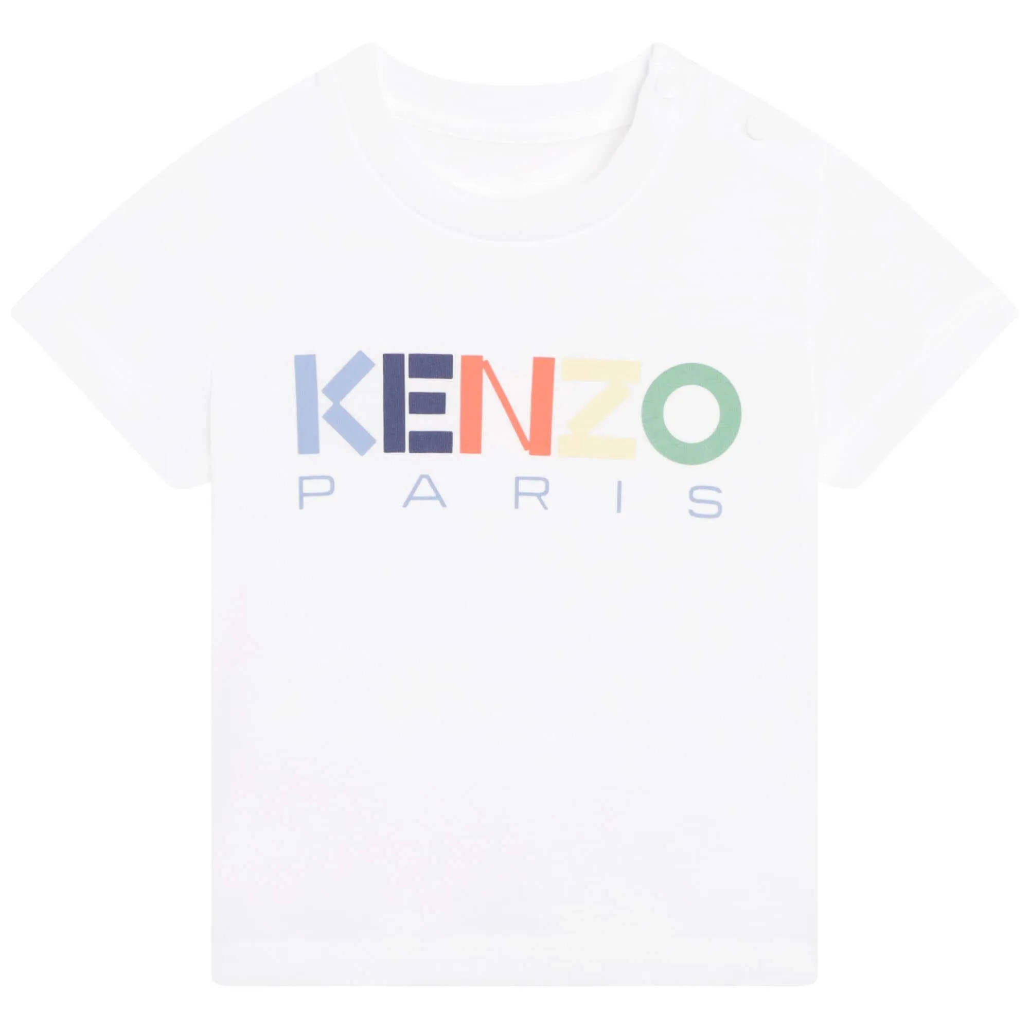 Boys White Cotton Logo T-Shirt