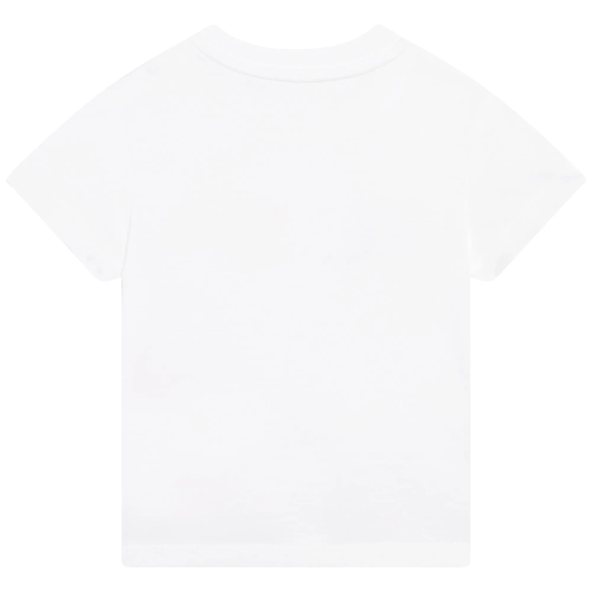 Boys White Cotton Logo T-Shirt