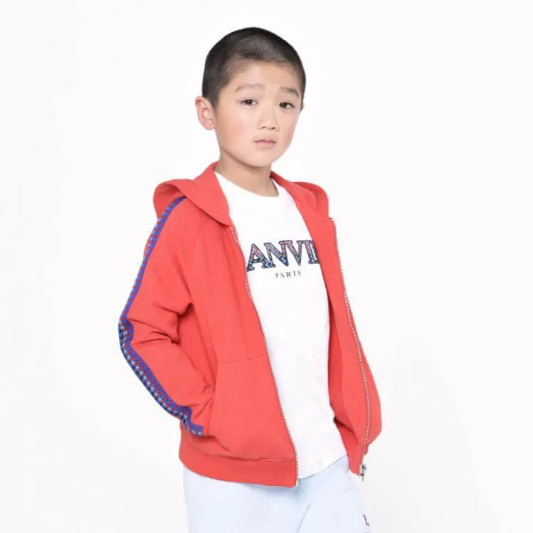 Boys White Curve Logo T-shirt