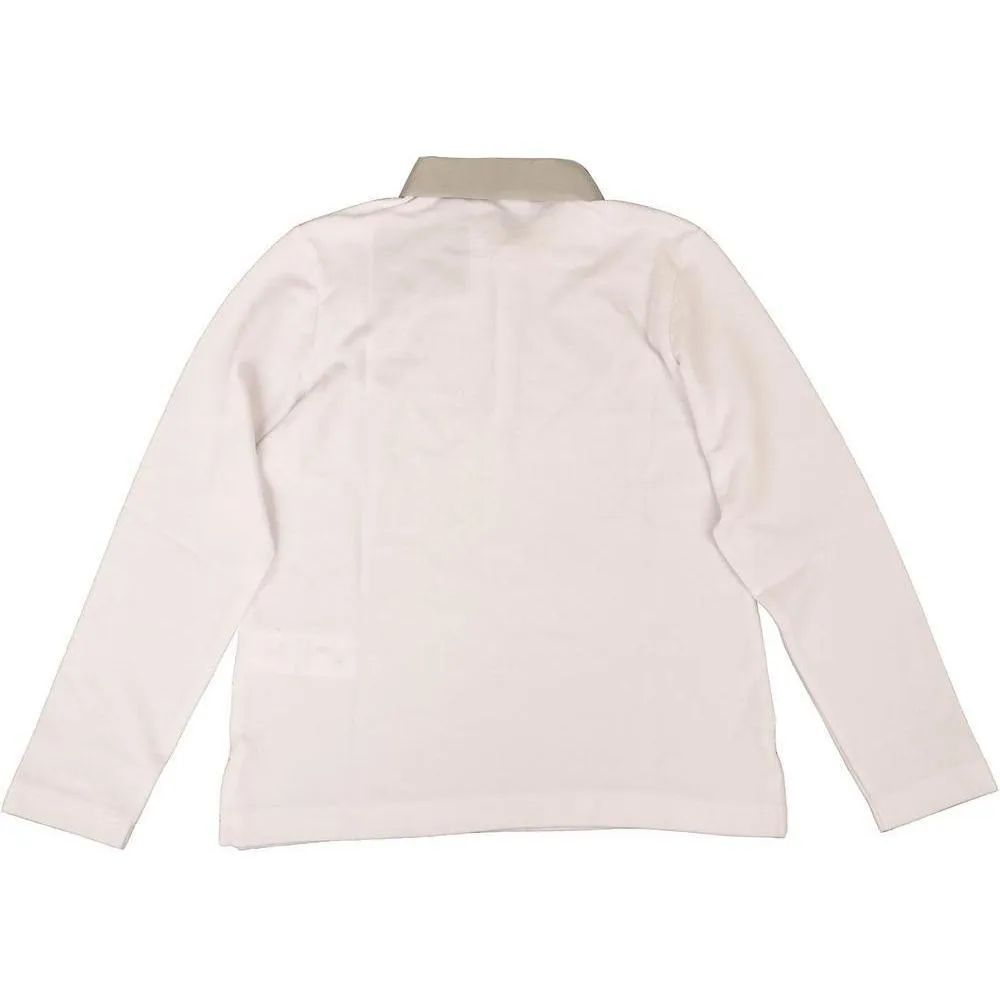 Boys White/ Grey Polo Shirt