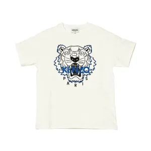 Boys White Kenzo Tiger T-Shirt